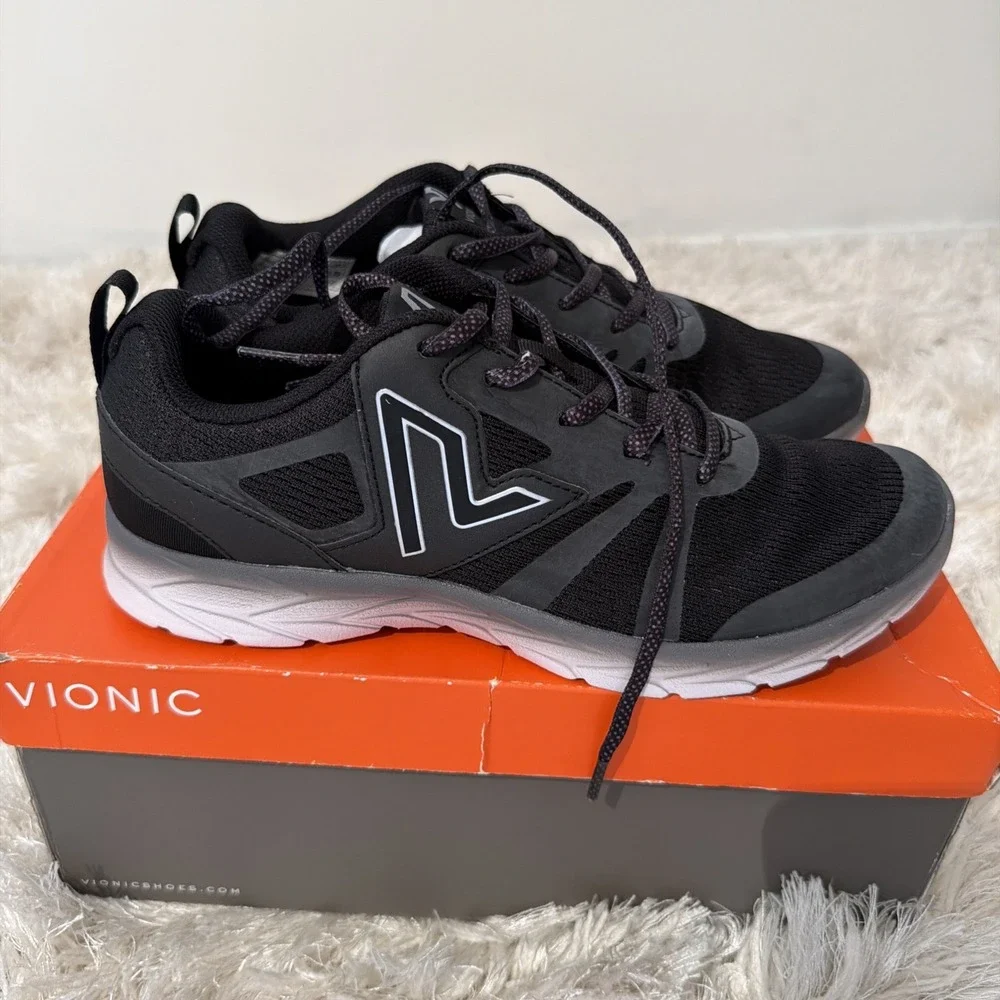 Vionic Women's 335 Miles Sneakers - Black/Mesh - Brand New - Size 10W
